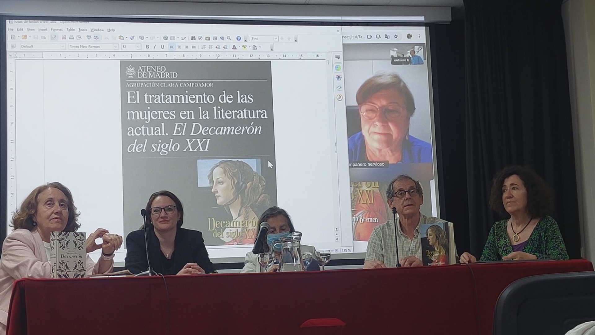 Ateneo de Madrid. Presentación del libro Decamerón del siglo XXI